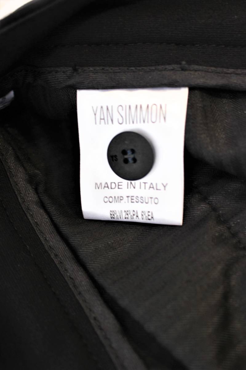 52 通年 スペシャル特価「ヤン・シモン」イタリア製・ストレッチ素材・ブラック・無地・ジャージ素材♪サイズ52(XＬ)の画像8