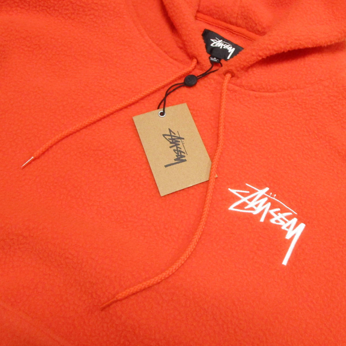 *SALE*STUSSY/ Stussy *Bronson Sherpa Hoodie/ Sherpa тянуть over Parker (Safety Orange/L)