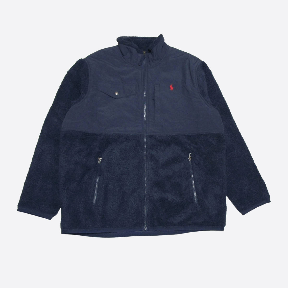 ★SALE★Ralph Lauren/ラルフローレン★シェルパフルジップジャケット (Navy/Navy/XL)_画像2