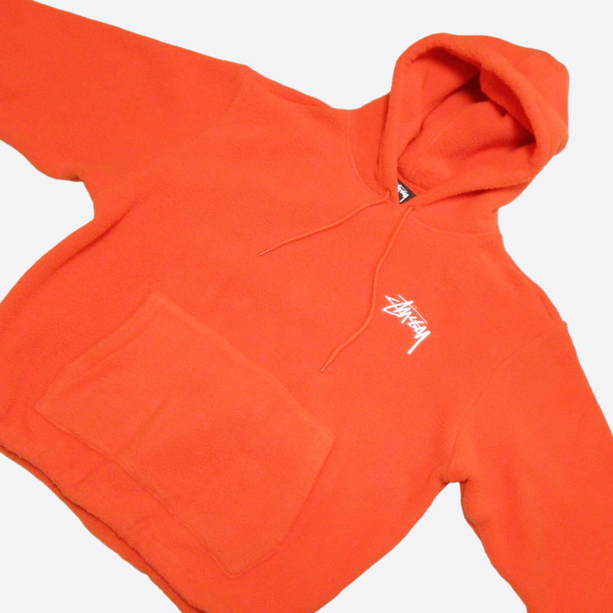 ★SALE★STUSSY/ステューシー★Bronson Sherpa Hoodie/シェルパプルオーバーパーカー (Safety Orange/L)_画像3