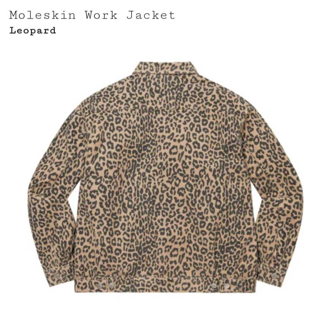 登坂着☆Supreme☆Moleskin Work Jacket☆Sサイズ Small Leopard 