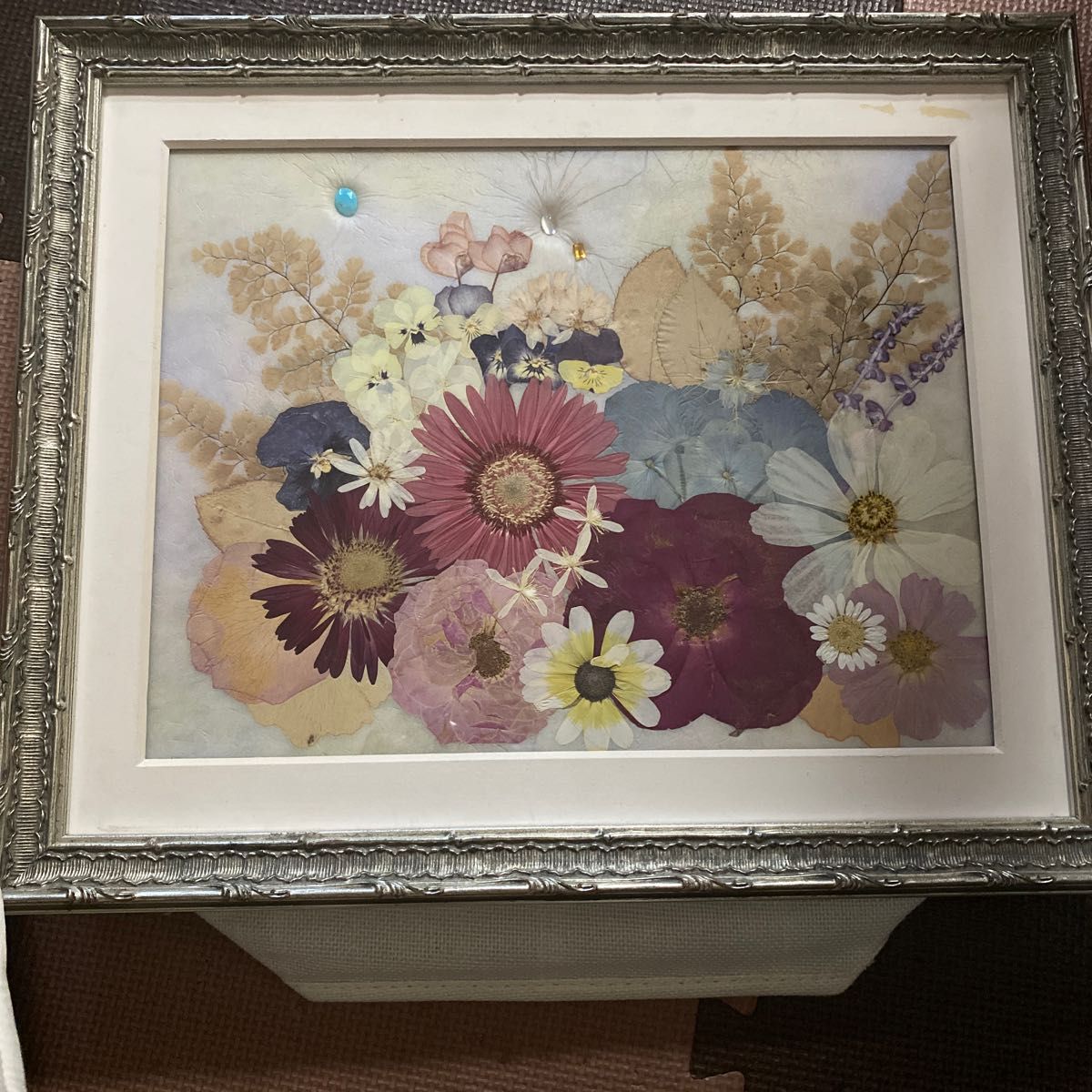 押花アート 押し花作品　ハンドメイド　壁掛け