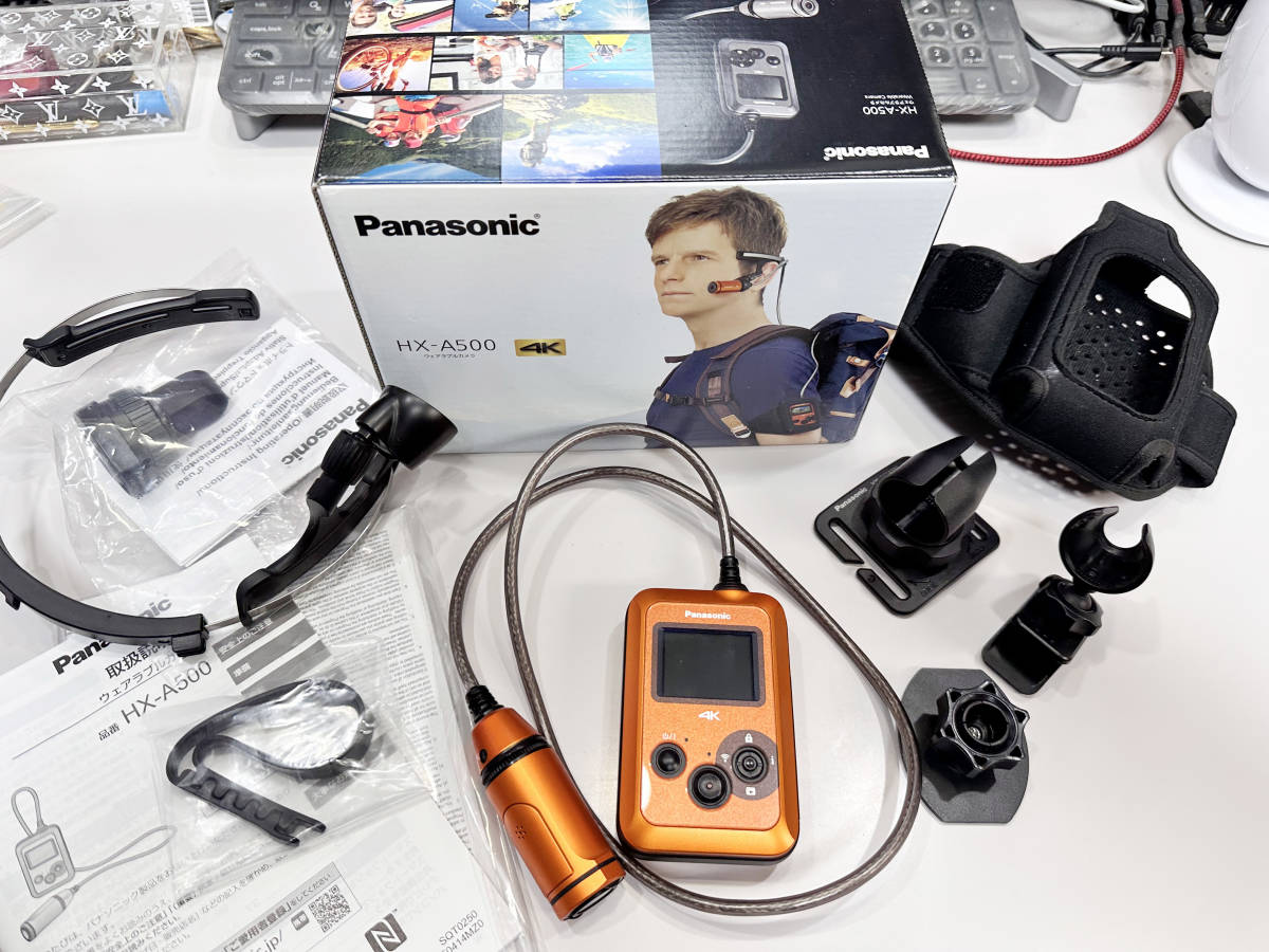 Panasonic 4K ウェアラブルカメラ HX-A500 おまけ付 美品(中古)の 
