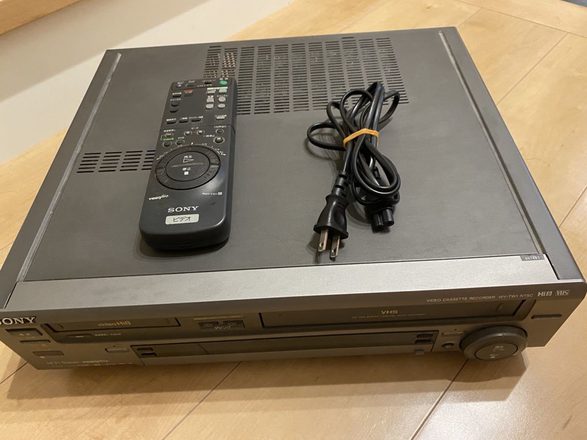 SONY HI8 VHSビデオデッキ WV-TW1 動作品 リモコン付き 家電、AV