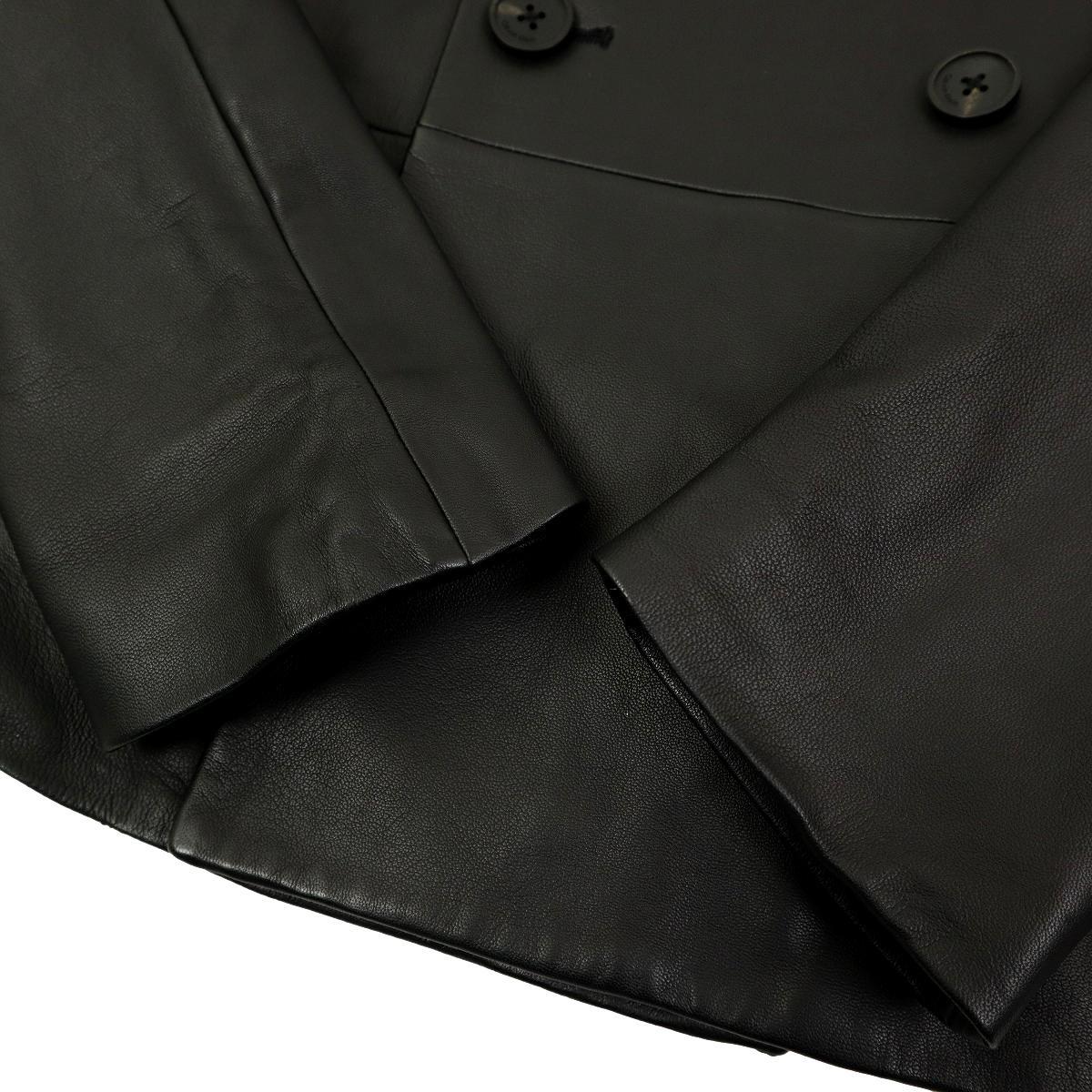 【B2082】【新品同様】【羊革】Calvin Klein カルバンクライン レザージャケット ピーコート オールレザー サイズ36 【B2082】【新品同様】【羊革】Calvin Klein カルバンクライン レザージャケット ピーコート オールレザー サイズ36