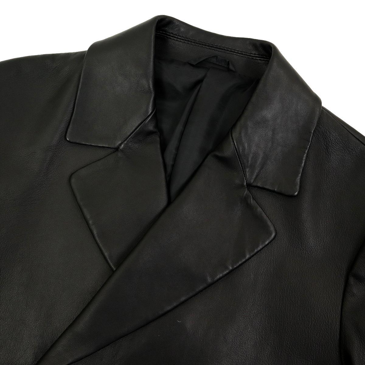 【B2082】【新品同様】【羊革】Calvin Klein カルバンクライン レザージャケット ピーコート オールレザー サイズ36 【B2082】【新品同様】【羊革】Calvin Klein カルバンクライン レザージャケット ピーコート オールレザー サイズ36