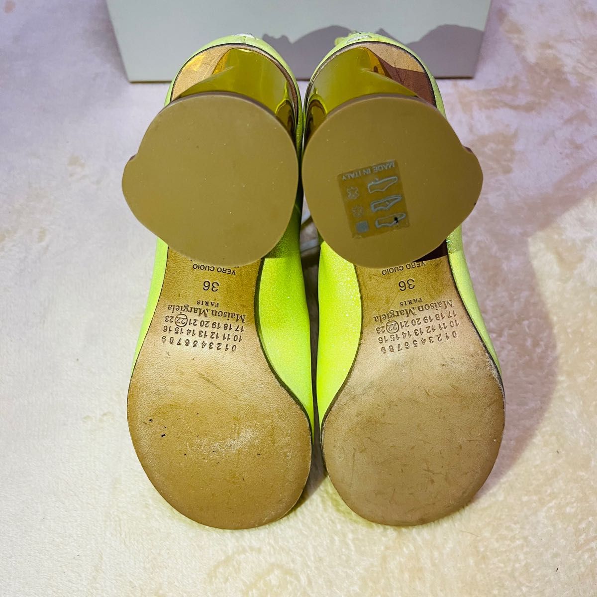 新品タグ付き Maison Margiela レディース ブーツ グリッター