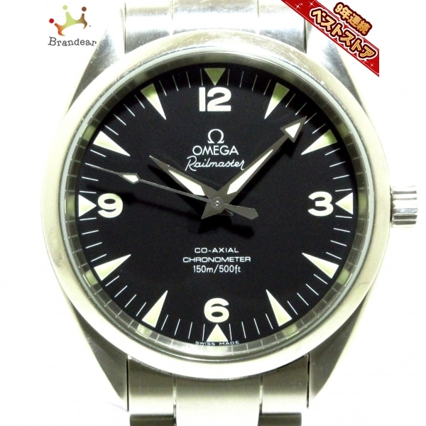 OMEGA(オメガ) 腕時計 シーマスター アクアテラ レイルマスター 2503.52 メンズ SS/裏スケ 黒
