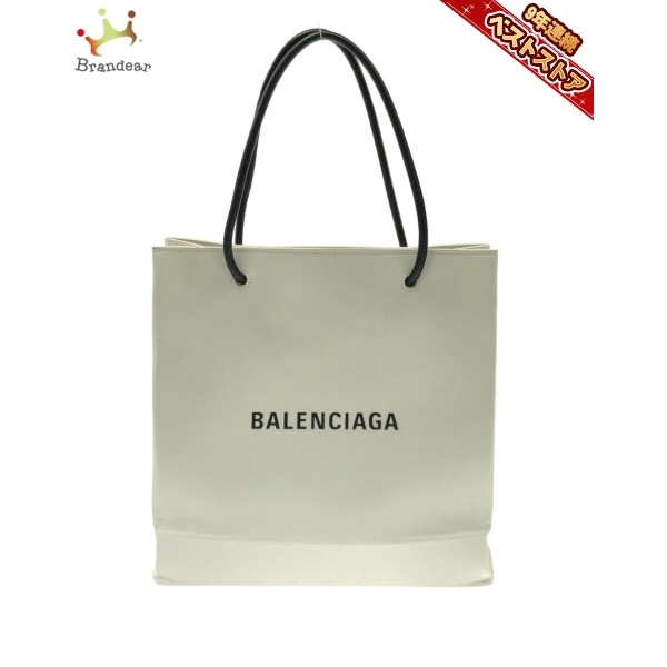 バレンシアガ BALENCIAGA トートバッグ 568813 ショッピングバッグS レザー 白 2way バッグ