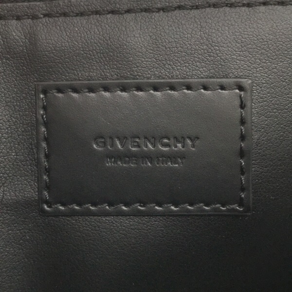 ジバンシー GIVENCHY クラッチバッグ - レザー 黒×白 スター 美品