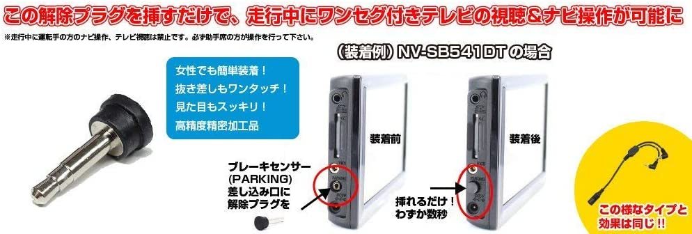 パナソニック ゴリラ(Gorilla) NV-SD200DT SSD ポータブル カーナビゲーション 用 シガー電源コード パーキング解除プラグ付き DC1+P_画像2