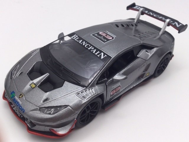 1台売り グレー 1/36 ランボルギーニ ウラカン LP620-2 ブランパン・モデル ミニカー スーパートロフェオ ストラダーレ_画像1