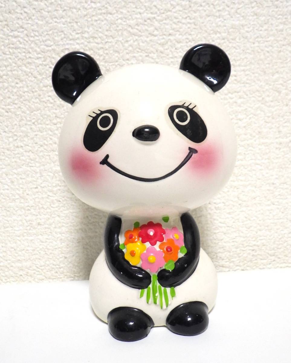 内藤ルネ 陶器 パンダ りんご 貯金箱 インテリア 昭和レトロ