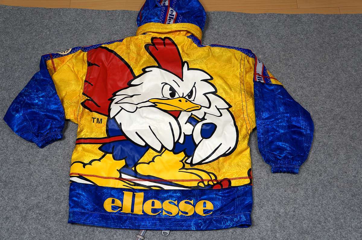 エレッセ ellesse スキーウェア フランス代表 ココリコ ニワトリ にわとり スキーウェア上下SET [サイズ: XS /カラー: 黄/青]