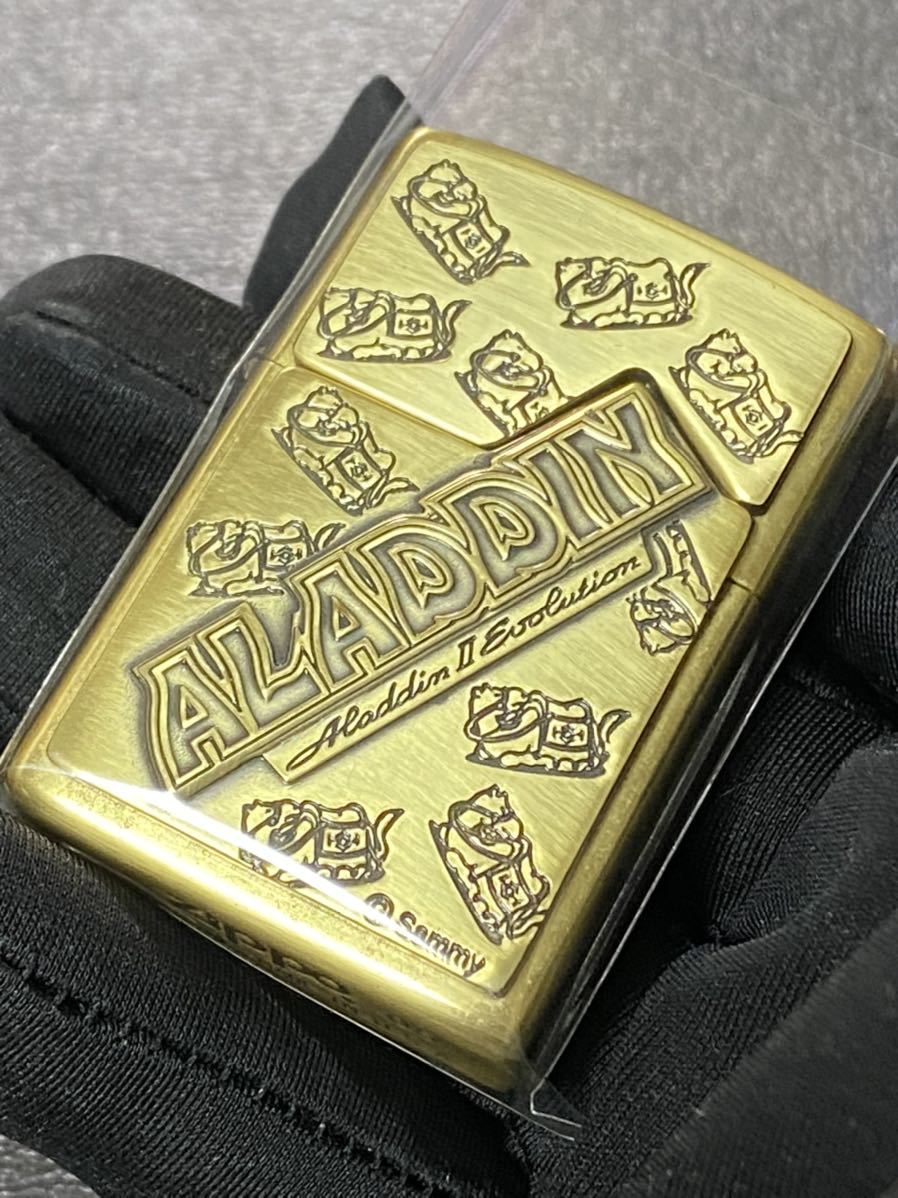 zippo ALADDIN GOLD TRICK 限定品 トリック 希少モデル 2005年製 アラジン ゴールド シリアルナンバー NO.0083 専用ケース 保証書付き