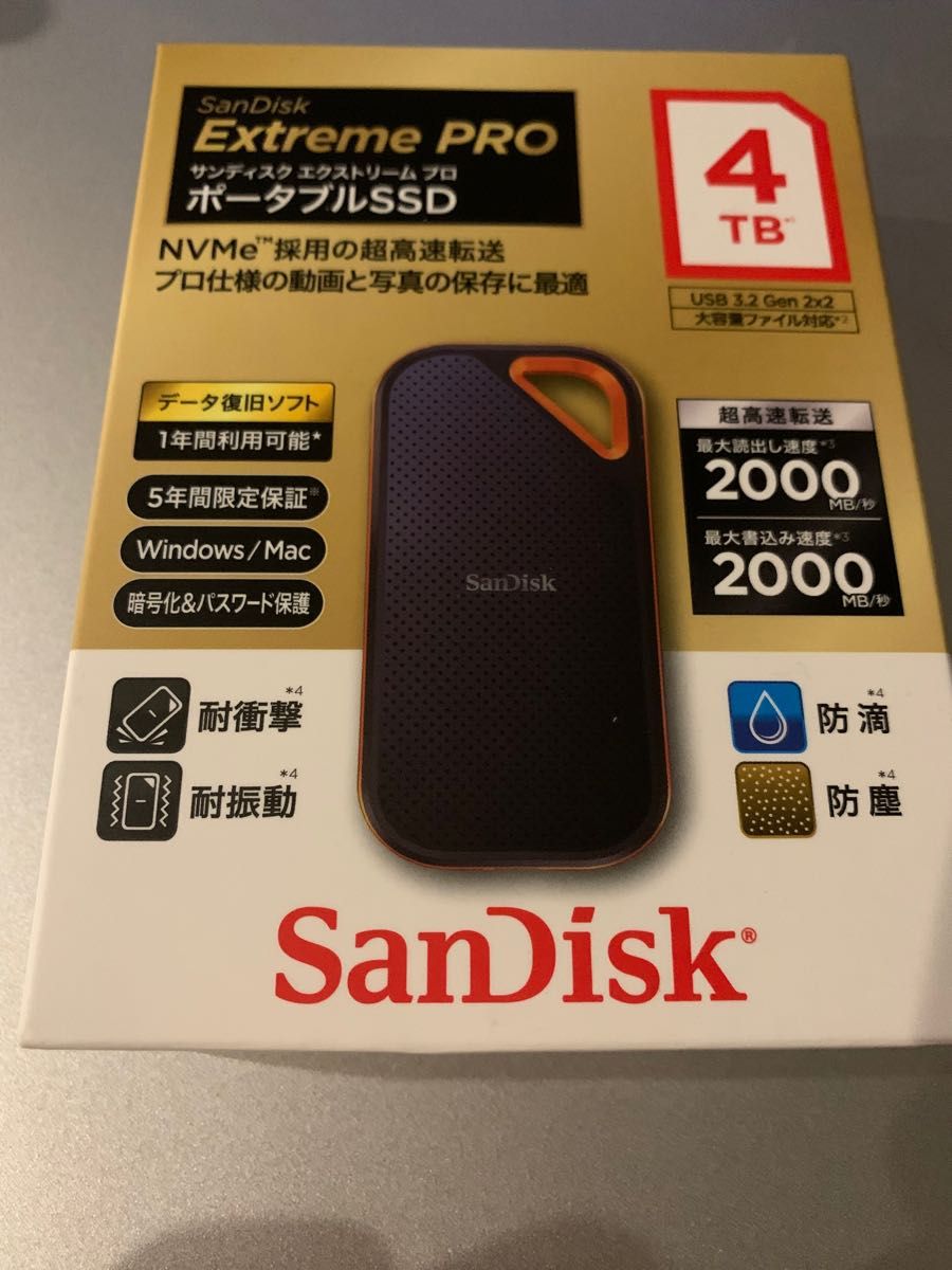 大特価即納】 新品未開封 SANDISK extreme PRO 4TBの通販 by 猫ちゃん