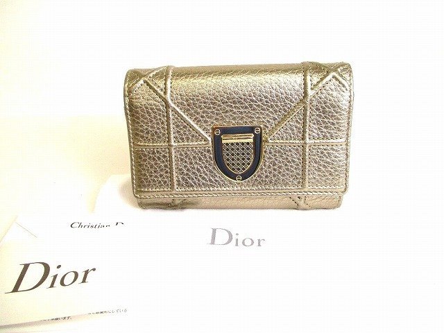 【希少】 【未使用保管品】 クリスチャン ディオール Christian Dior ディオラマ コンパクトウォレット 2つ折り 財布