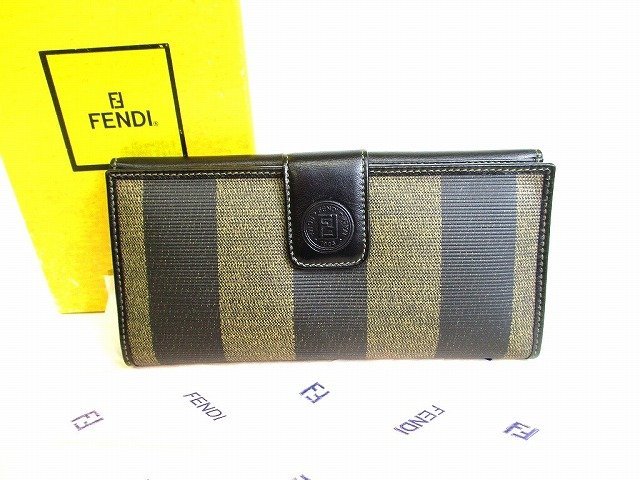 FENDI フェンディ 長財布 レザー ロゴ ペカン FF - 通販 - www