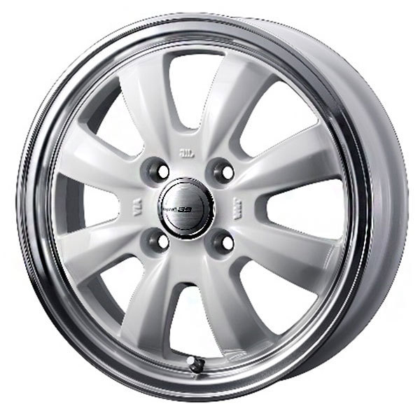 WEDS グラフト８S 15x4.5J +45 4H/P.C.D.100 ホワイト ムーブラテ(L500) 向け ホイール4本 送料無料/条件有_画像2