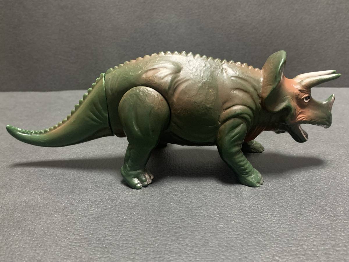 当時物 古い 珍スプレー版 トリケラトプス ソフビ 怪獣 昭和レトロ