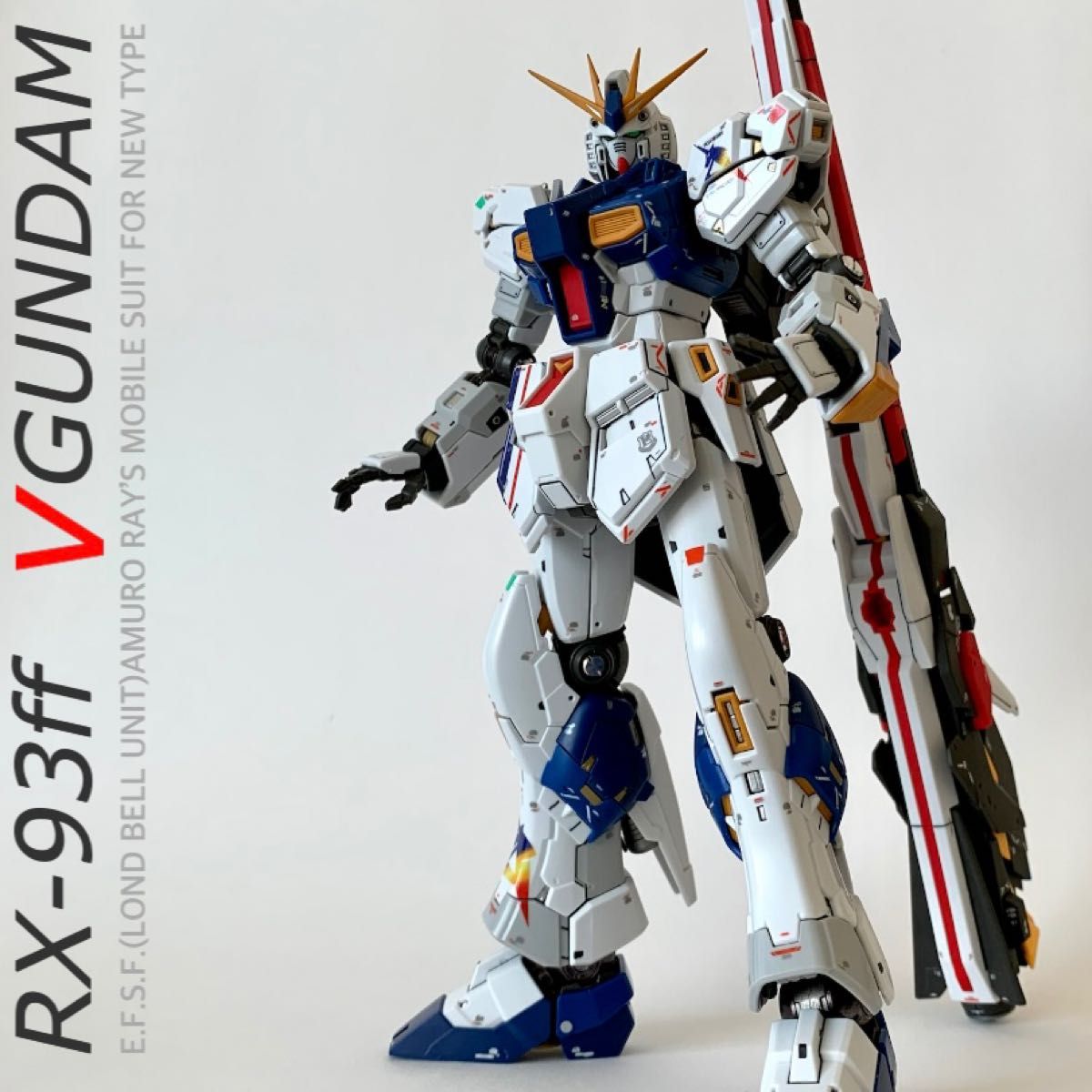 ガンプラ RG ニューガンダム HWS ロールアウトカラー 完成品 νガンダム-