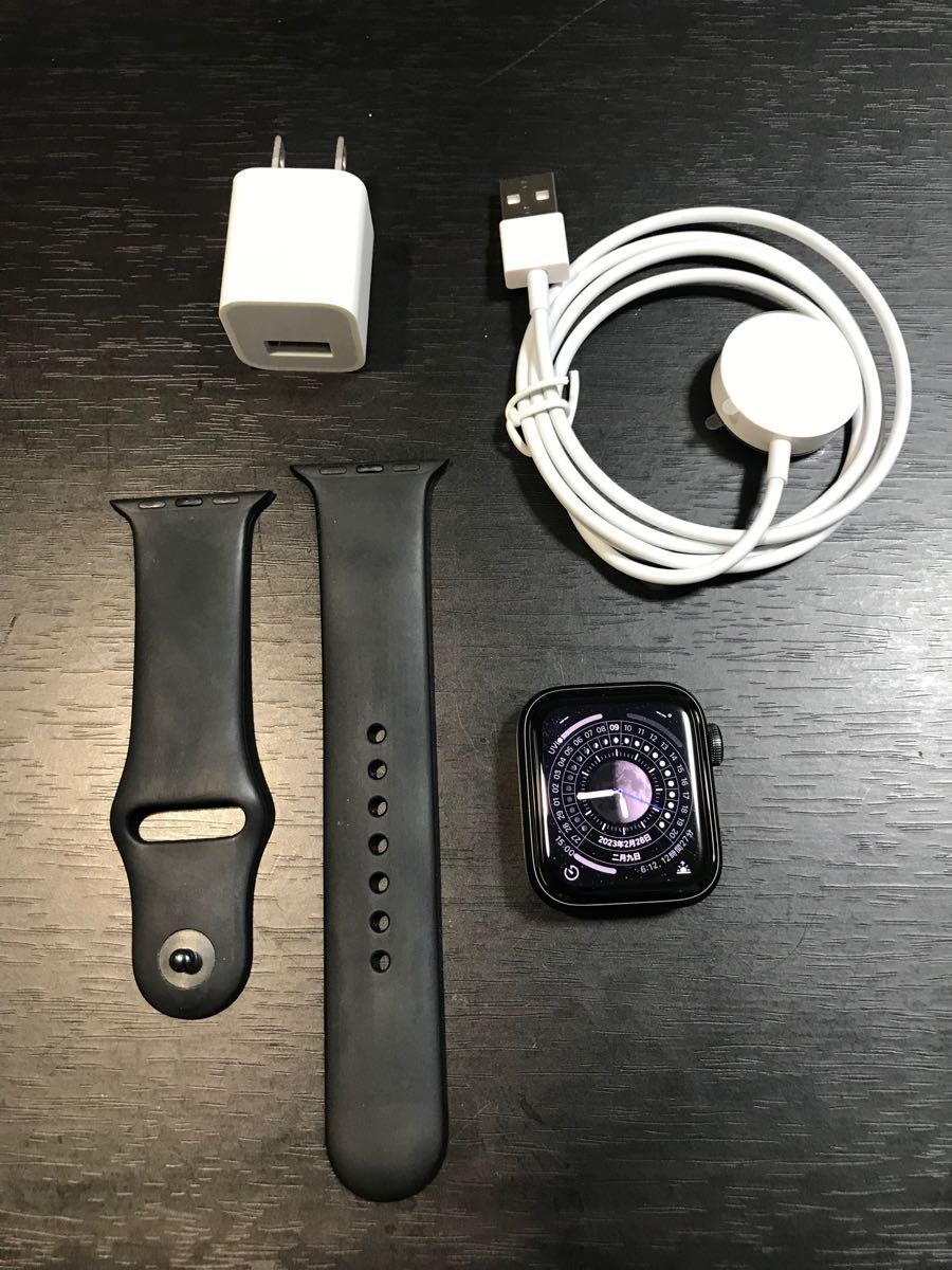 新品即決 外装美品 Apple 40mmシルバーアルミニウムケースとアビス