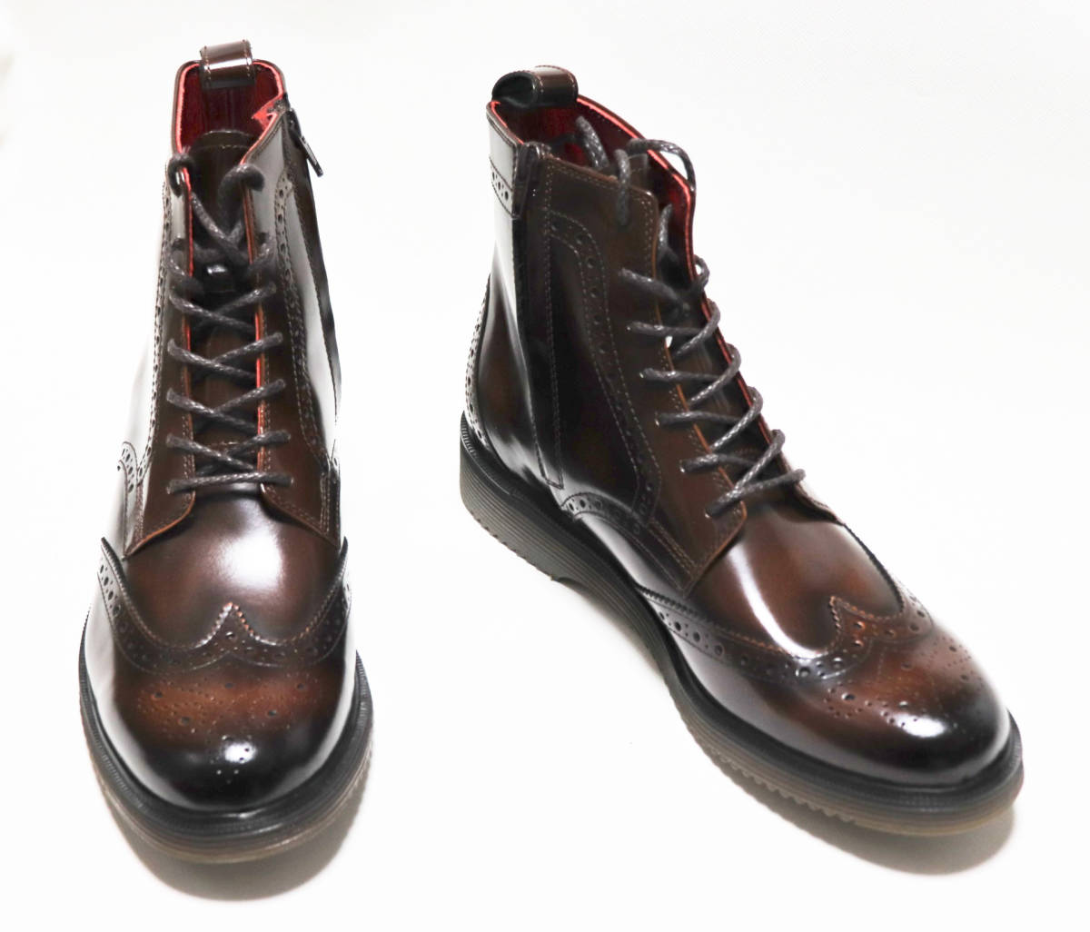 David デビッド》箱付新品 日本製 サイドジップ メダリオンウイング