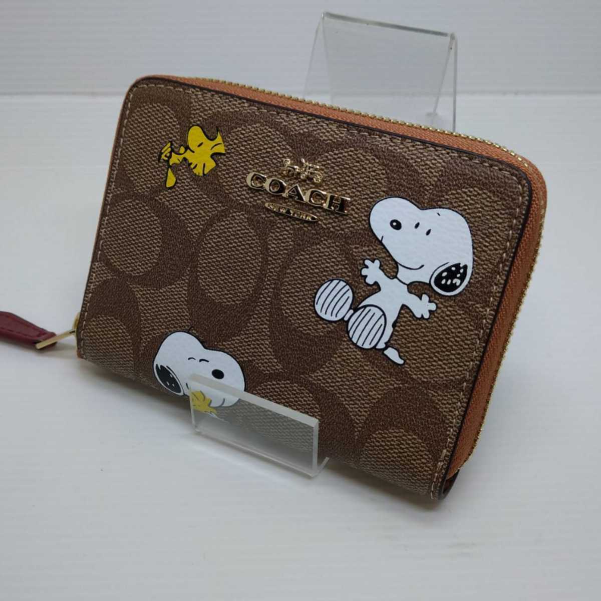 COACH コーチ レディース用 折財布 Peanutsコラボ ライトブラウン