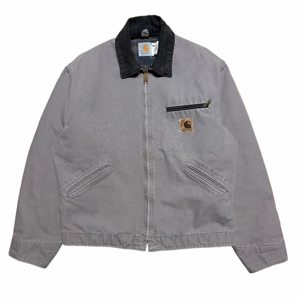 サイズ 希少 M USA製 90's Carhartt Detroit Jacket J76 CMT グレー