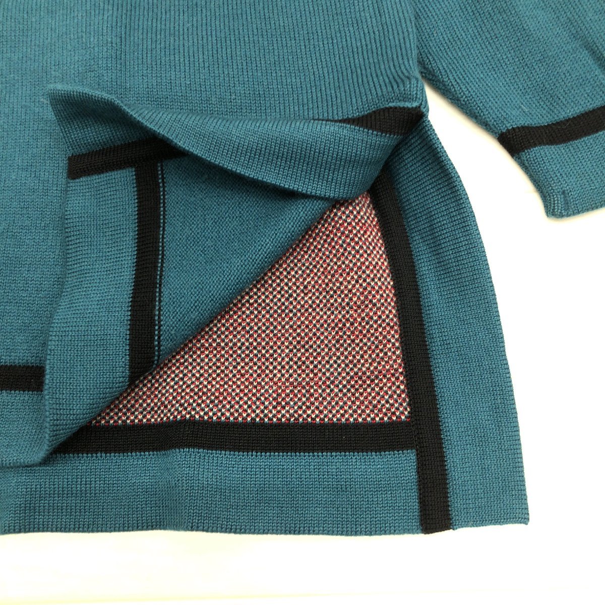 ●美品 Leilian レリアン アニマル刺繍 ウール ニット セーター 9 グリーン系 レディース 女性用 婦人 日本製_画像8