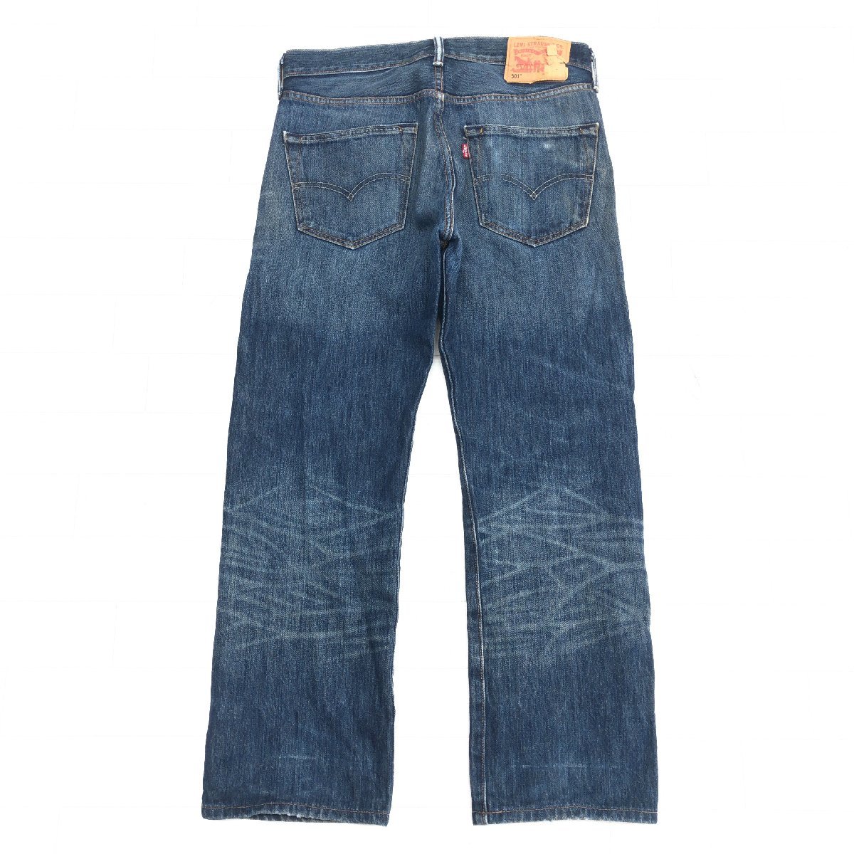 ●Levi’s リーバイス 501 USED加工 デニム パンツ w80 濃紺 インディゴ アメカジ メンズ 紳士_画像2