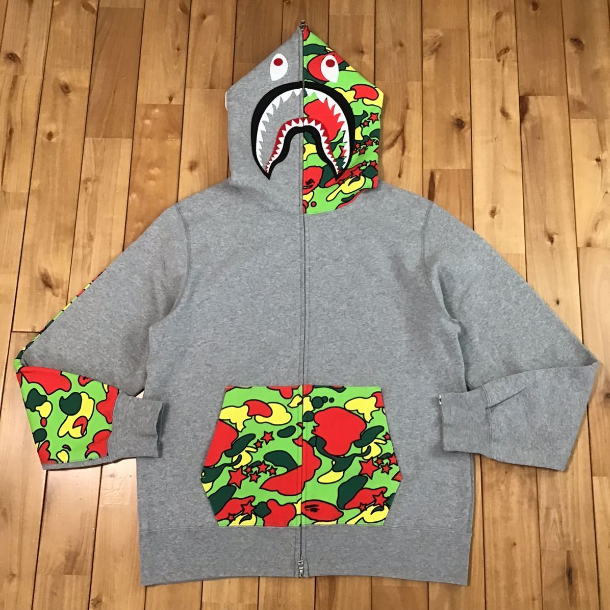 ★激レア★ XL NW20周年記念 シャーク パーカー shark full zip hoodie psyche camo a bathing ape BAPE エイプ ベイプ NIGO サイケ z7775_画像1