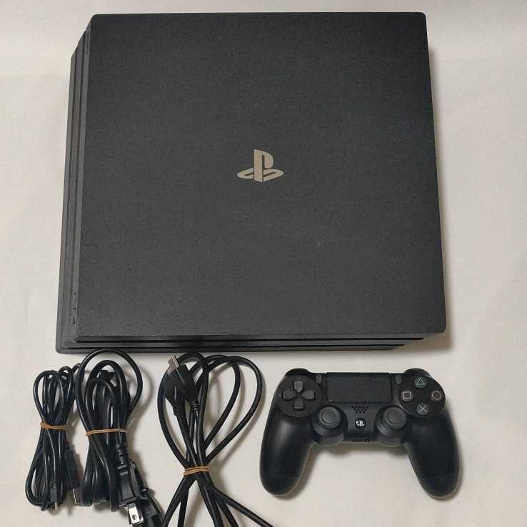 PS4 Pro 本体 セット 1TB ブラック SONY PlayStation4 CUH-7100B 初期化済み コントローラー 即決あり プレステ4 送料無料