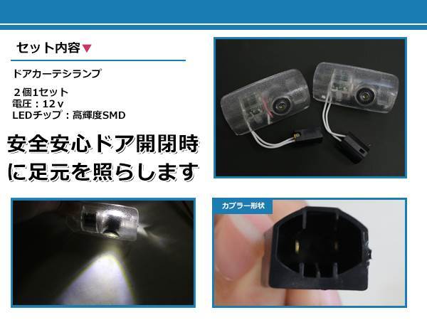 トヨタ 200系 ランドクルーザー LED ドア プロジェクターランプ カーテシライト ドアランプ ユニット 車内灯 ルームランプ レーザー_画像2