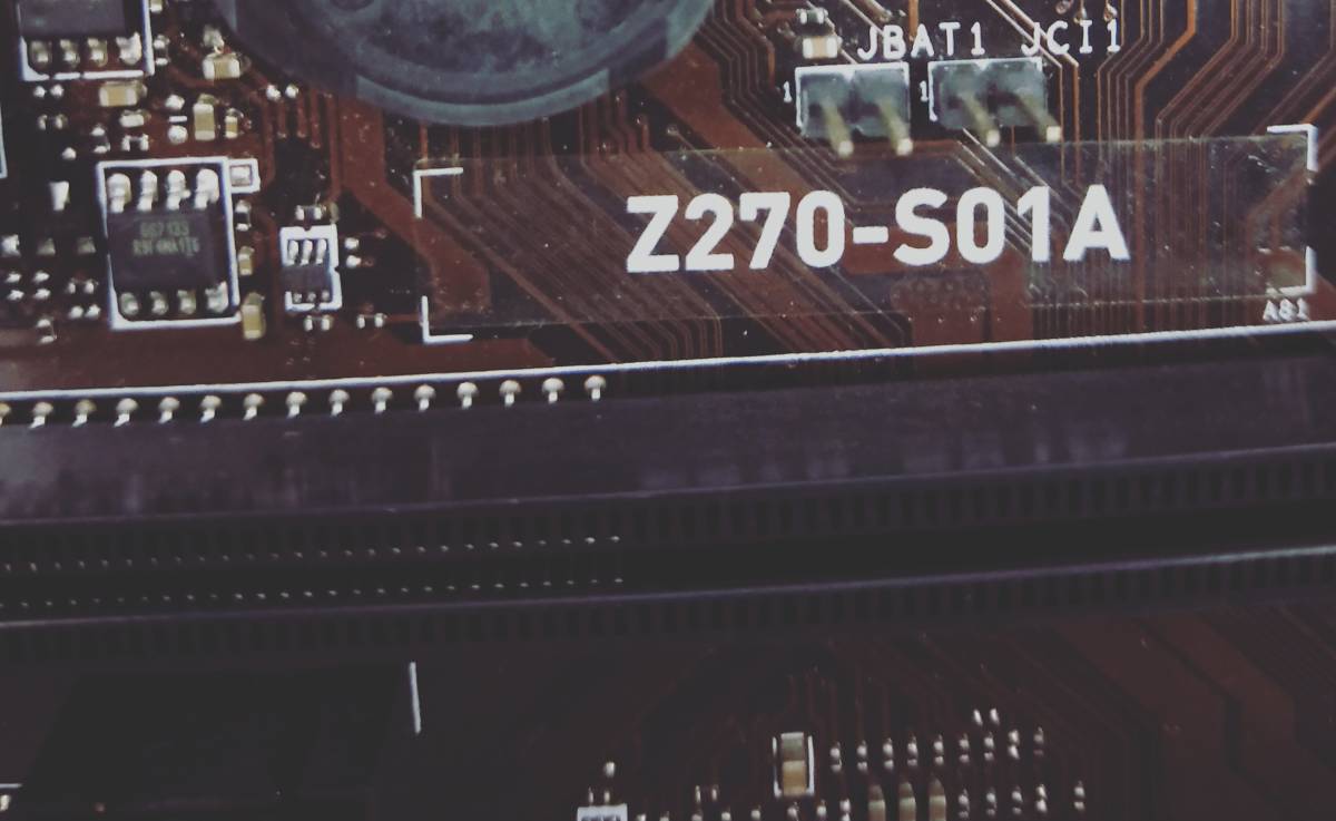 【中古パーツ】BIOS確認のみ、MSI Z270-S01A マザーボード ＩＯパネル LGA1151 ■MB2213_画像4