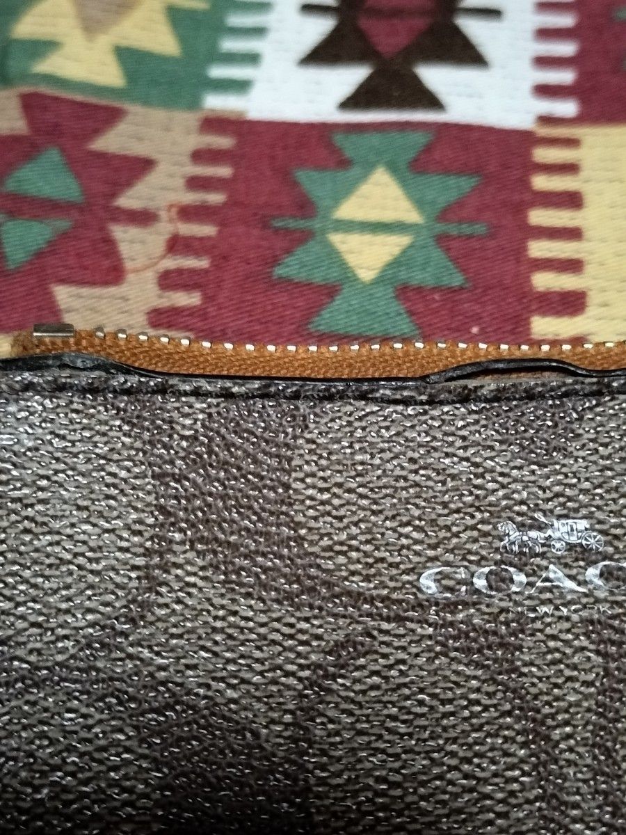 COACH キーリング付きカードケース　 パスケース　小銭入れ　中古品