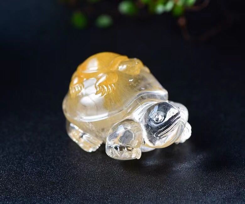 天然】ゴールド ルチル クオーツ 置物 131.4g | www.bauen.com.ar