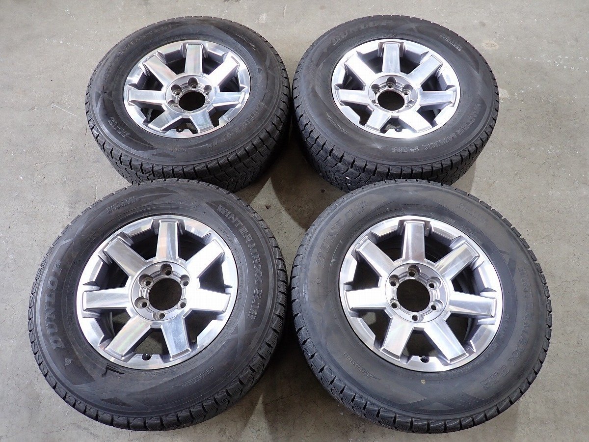 福袋 QR4295【送料無料265/65R17】トヨタ純正 プラド ハイラックス サーフ等 中古スタッドレス★17×7.5J 139.7/6H ET15★個人宅配送不可 スタッドレスタイヤ