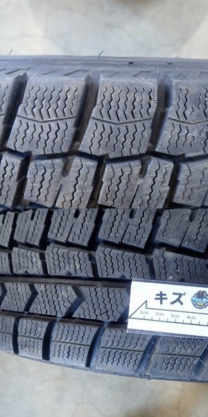 QR4854【送料無料175/65R14】ニッサン純正スチール キューブ ノートなどに ダンロップ 中古スタッドレス ▼14×5J 100/4H ET約45▼_画像10