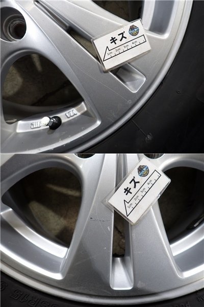 QR4396【送料無料195/65R15】タクシー用スタッドレスタイヤ BS TM-03 2021年 中古スタッドレスセット★15×6J 114.3/5H ET50★_画像9