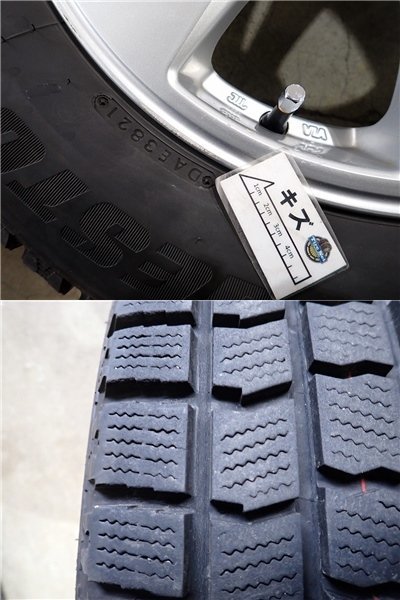 QR4396【送料無料195/65R15】タクシー用スタッドレスタイヤ BS TM-03 2021年 中古スタッドレスセット★15×6J 114.3/5H ET50★_画像8