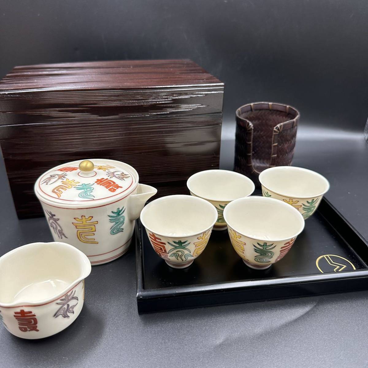 二条流 茶碗 湯冷し◇純錫 茶心壺 清課堂◇古錫 陳源星 剣木瓜式 煎茶