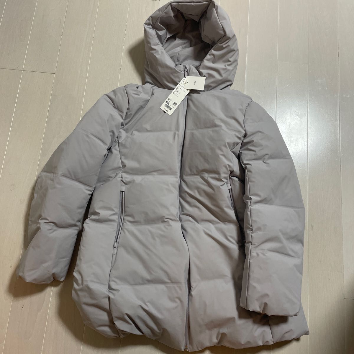 ストレッチシームレスダウンショートコート UNIQULO ユニクロ 02 LIGHT GRAY ライトグレー XXL