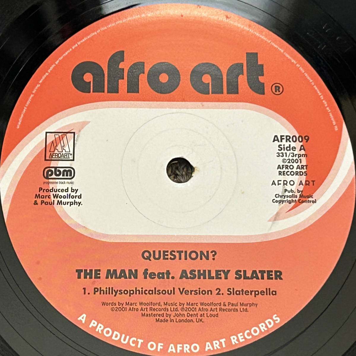 試聴 美盤 The Man Feat. Ashley Slater Question Future Jazz / ラテン・ハウス 2001年_画像1