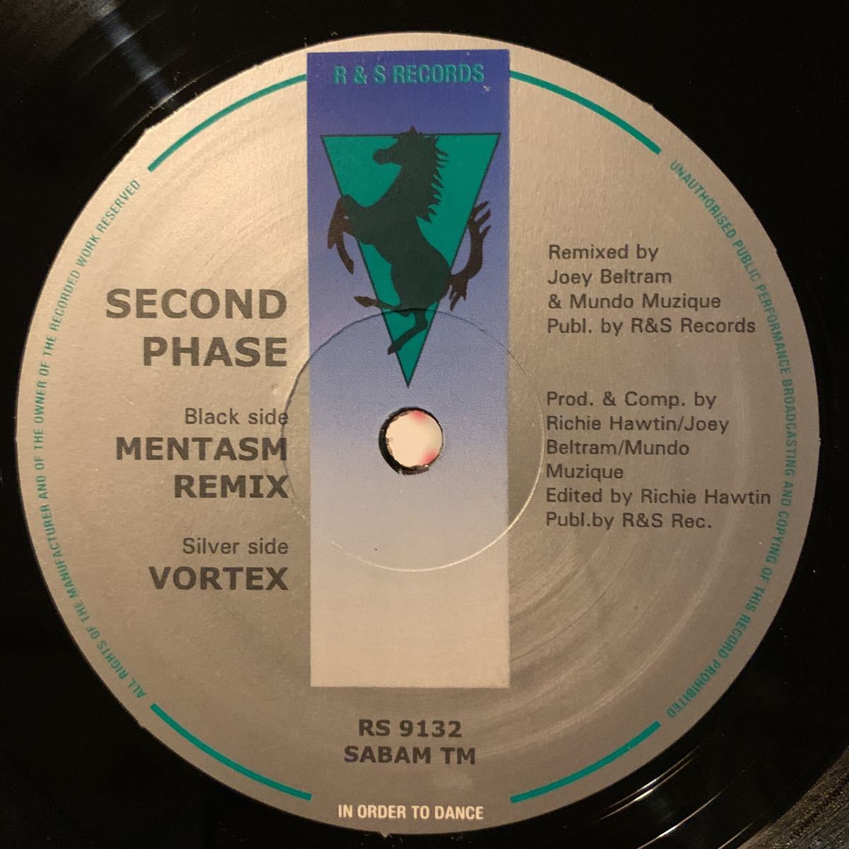 [ Second Phase / Final Exposure - Mentasm (Remix) / Vortex - R & S Records RS 9132 ] Joey Beltram , Richie Hawtin_画像3