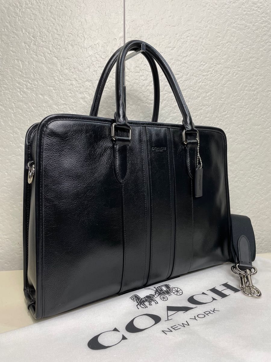 良品】定価10万 コーチ COACH メンズ ビジネス バッグ ショルダー