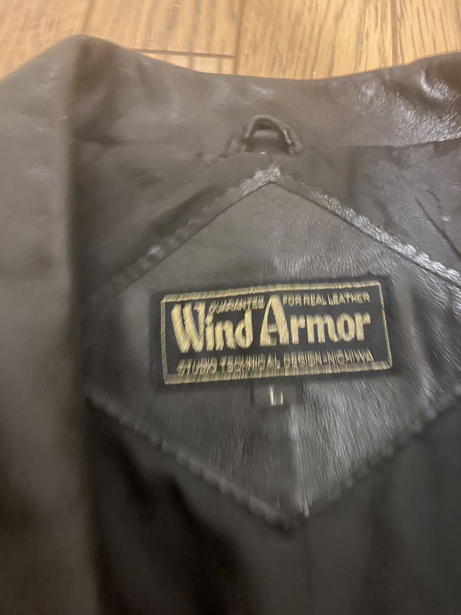 美品！ハーレー乗り必見！Wind Armorニチワレザー羊革 レザージャケット_画像4