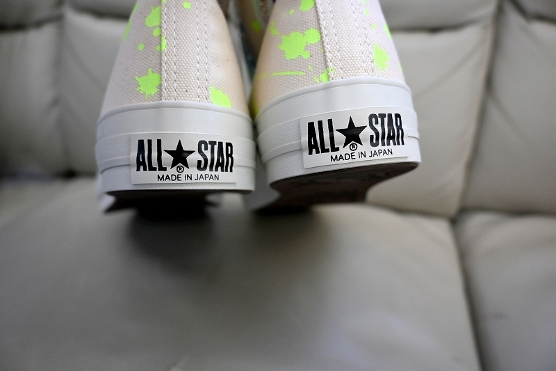 新品未使用 CONVERSE コンバース ALL STAR J HI オールスター J HI Japan 日本製 SPARK 蛍光 生成 税込19,250円 送料無料 US8 26.5センチ_画像5