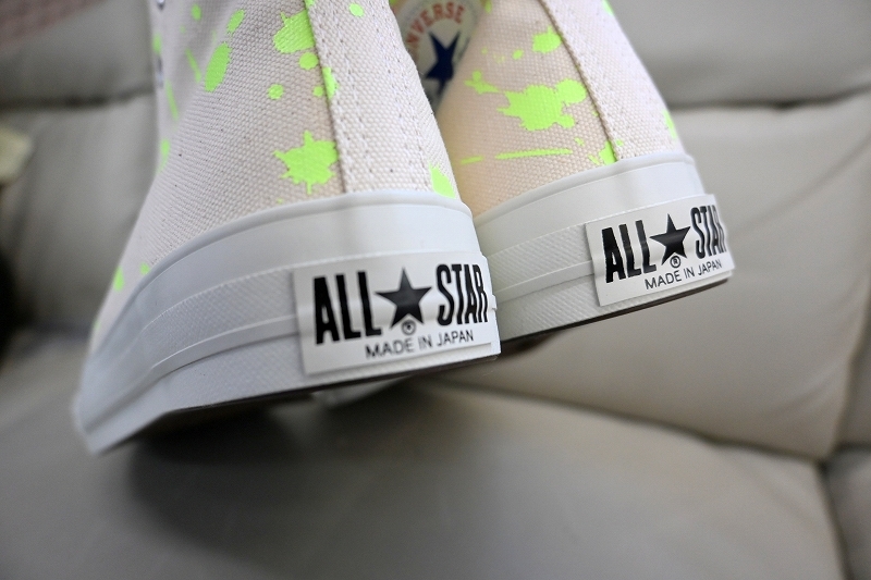 新品未使用 CONVERSE コンバース ALL STAR J HI オールスター J HI 日本製 Japan SPARK 生成 蛍光 税込19,250円 送料無料 US8.5 27センチ_画像4