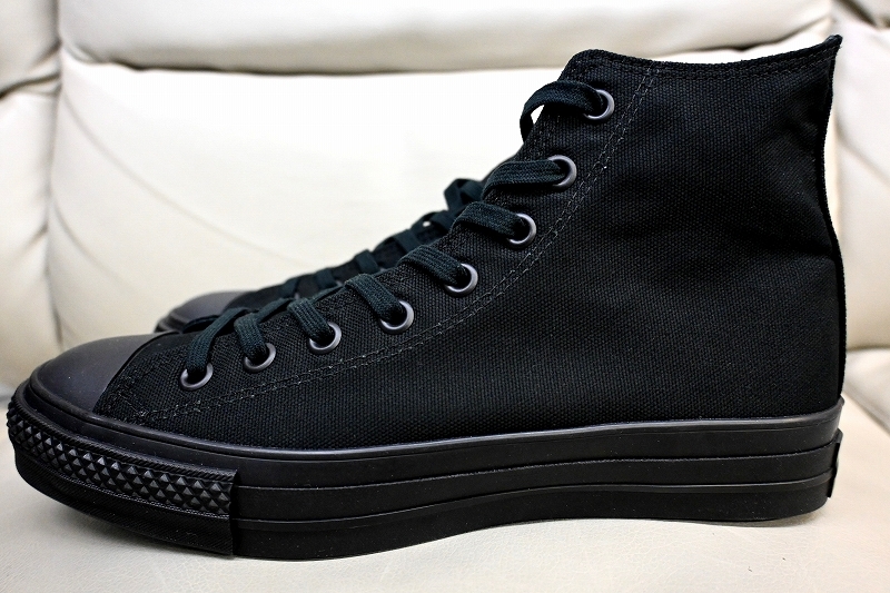 新品未使用 Converse コンバース ALL STAR J HI オールスター JAPAN HI CANVAS 日本製 黒 BLACKMONOCHROME ブラック US8.5 27センチ_画像3